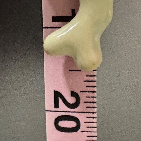 Porcelain Coral Branch Pendant Necklace Long Gold Chain - Picture 9 of 11